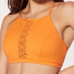 Lululemon Shoreline Vivid Amber Swimsuit Top Sz 10